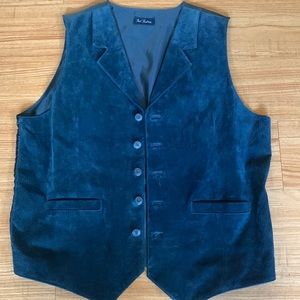Paul Fredrick Blue Suede Vest